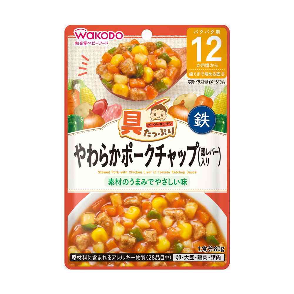 Asahi Gutappuri Gugu Kitchen Soft Pork Chop (with Chicken Liver) 80g (From 12 Months)
