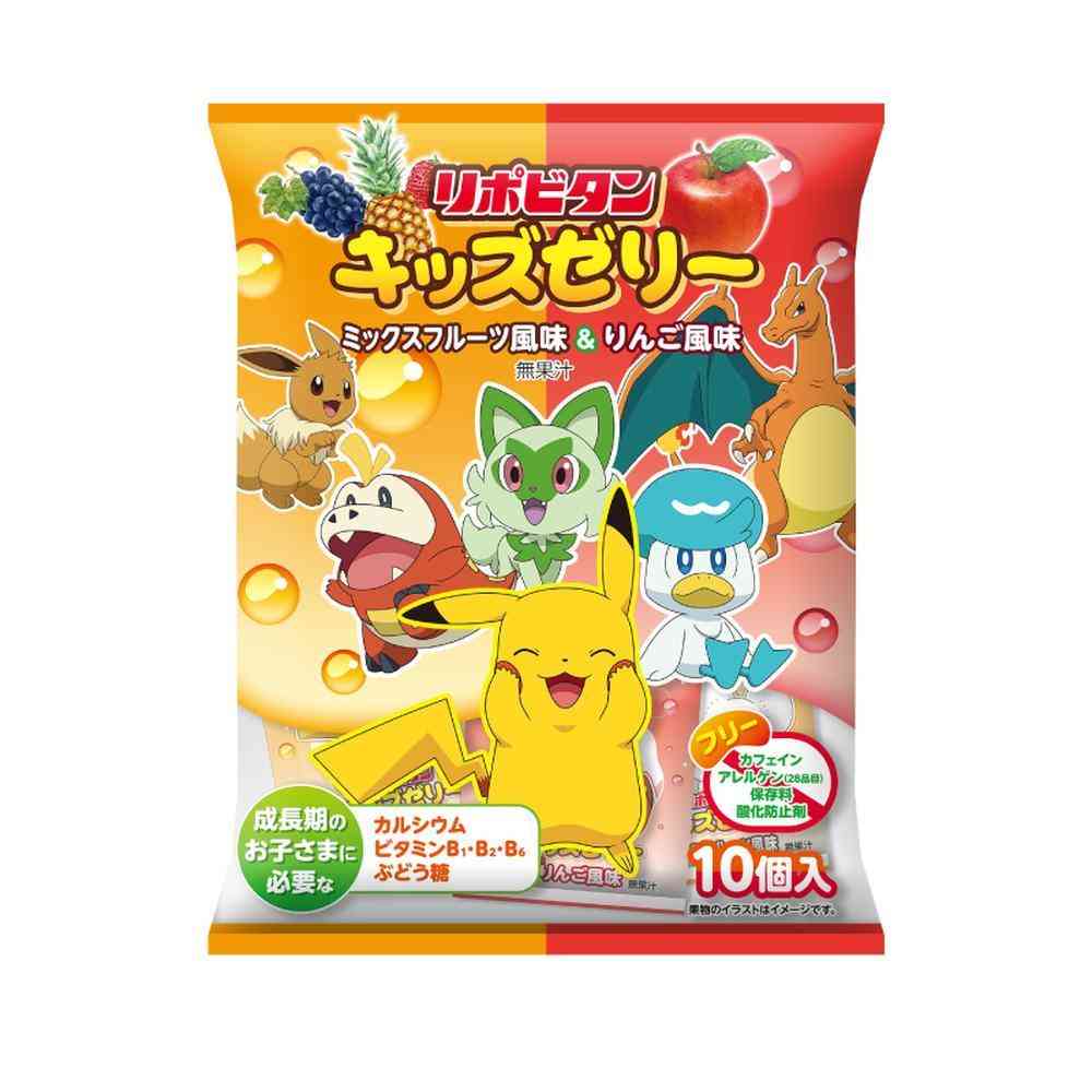 Taisho Pharmaceutical Lipovitan Kids Jelly Bite Size Mixed Fruit & Apple Flavor 16g x 10 Pieces