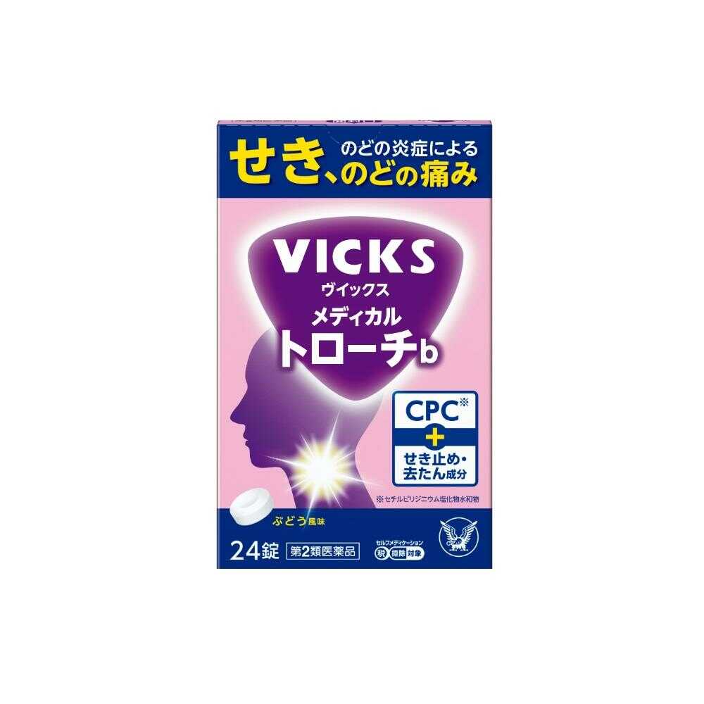 Taisho Pharmaceutical VICKS Medical Throat Lozenges B 24 Tablets