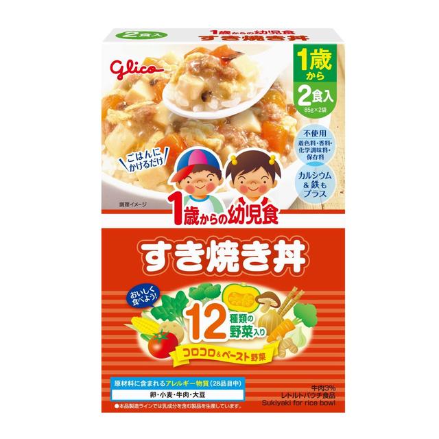 Glico Toddler Meal from 1 Year Old - Sukiyaki Rice Bowl 85g x 2
