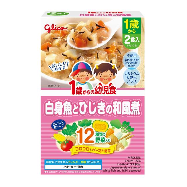 Ezaki Glico Toddler Food White Fish and Hijiki Stew 85g x 2