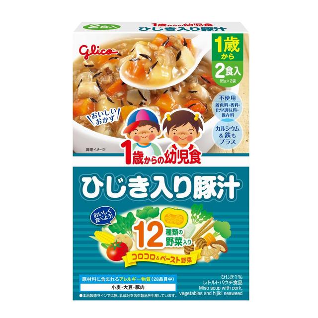 Ezaki Glico Toddler Food Hijiki Pork Soup 85g x 2