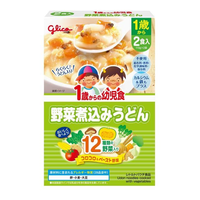 Ezaki Glico Toddler Food Vegetable Udon 110g x 2