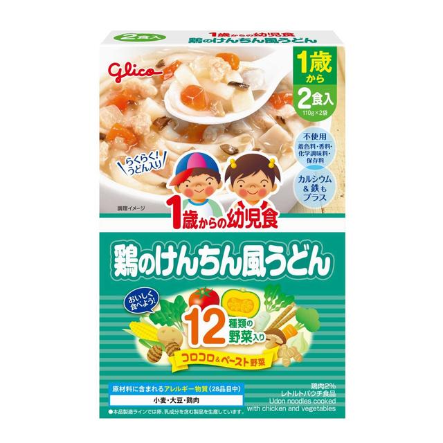 Ezaki Glico Toddler Food Chicken Kenchin Udon 110g x 2