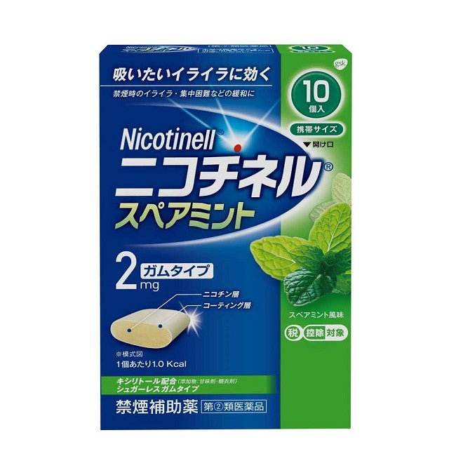 Nicotine Gum Spearmint 10 Pieces