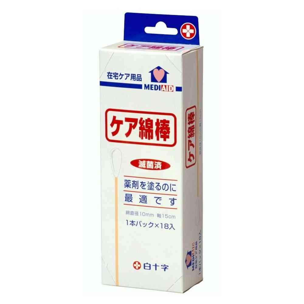Hakujuji Co., Ltd. MEDIAID Care Cotton Swabs 18 Pieces