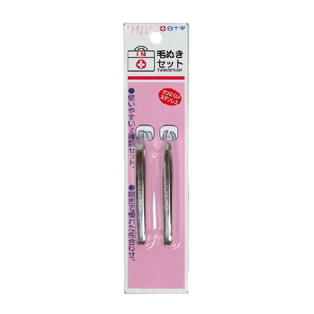 Shirojiro FC Hair Removal Set (1 Tweezers, 1 Fine Tip Tweezers)