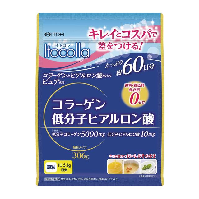 Itoh Kanpo Pharmaceutical Itokora Low Molecular Collagen and Hyaluronic Acid Granules 60 Days 306g