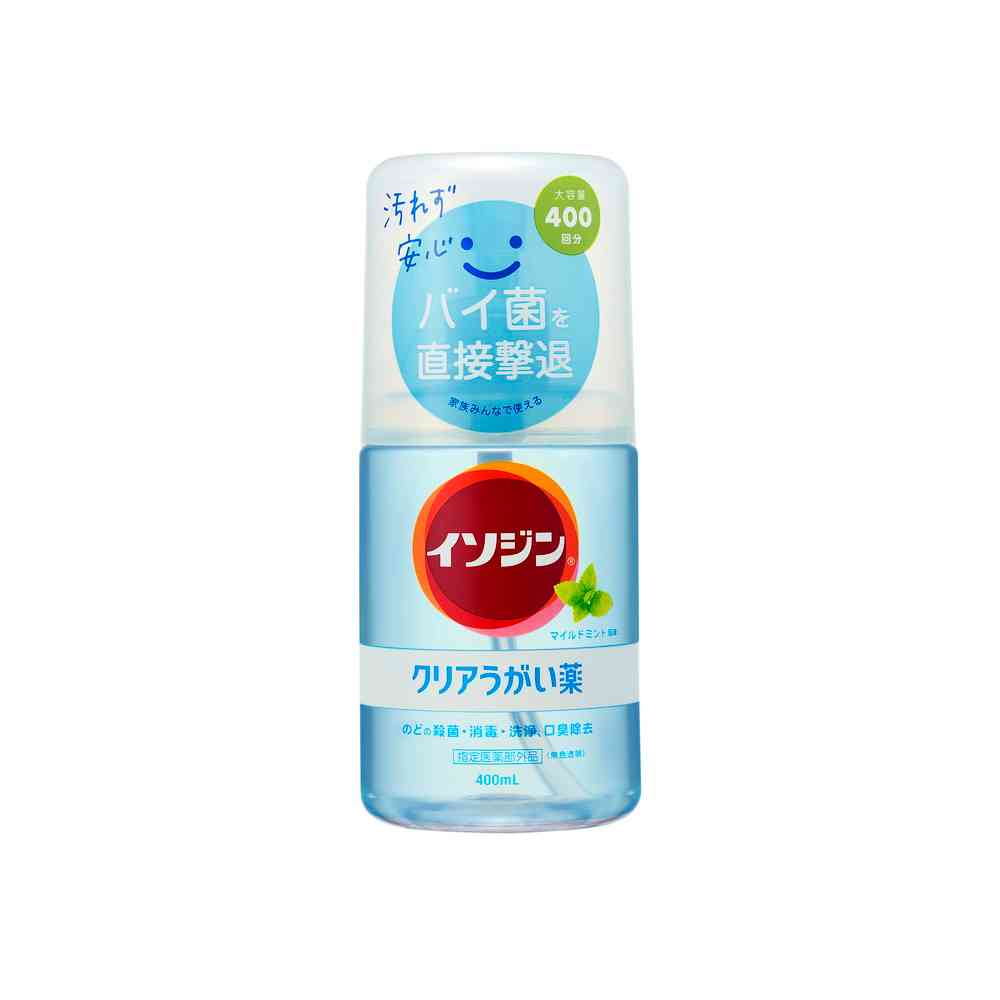 Shionogi Isodine Clear Gargle Mild Mint Flavor 400ml