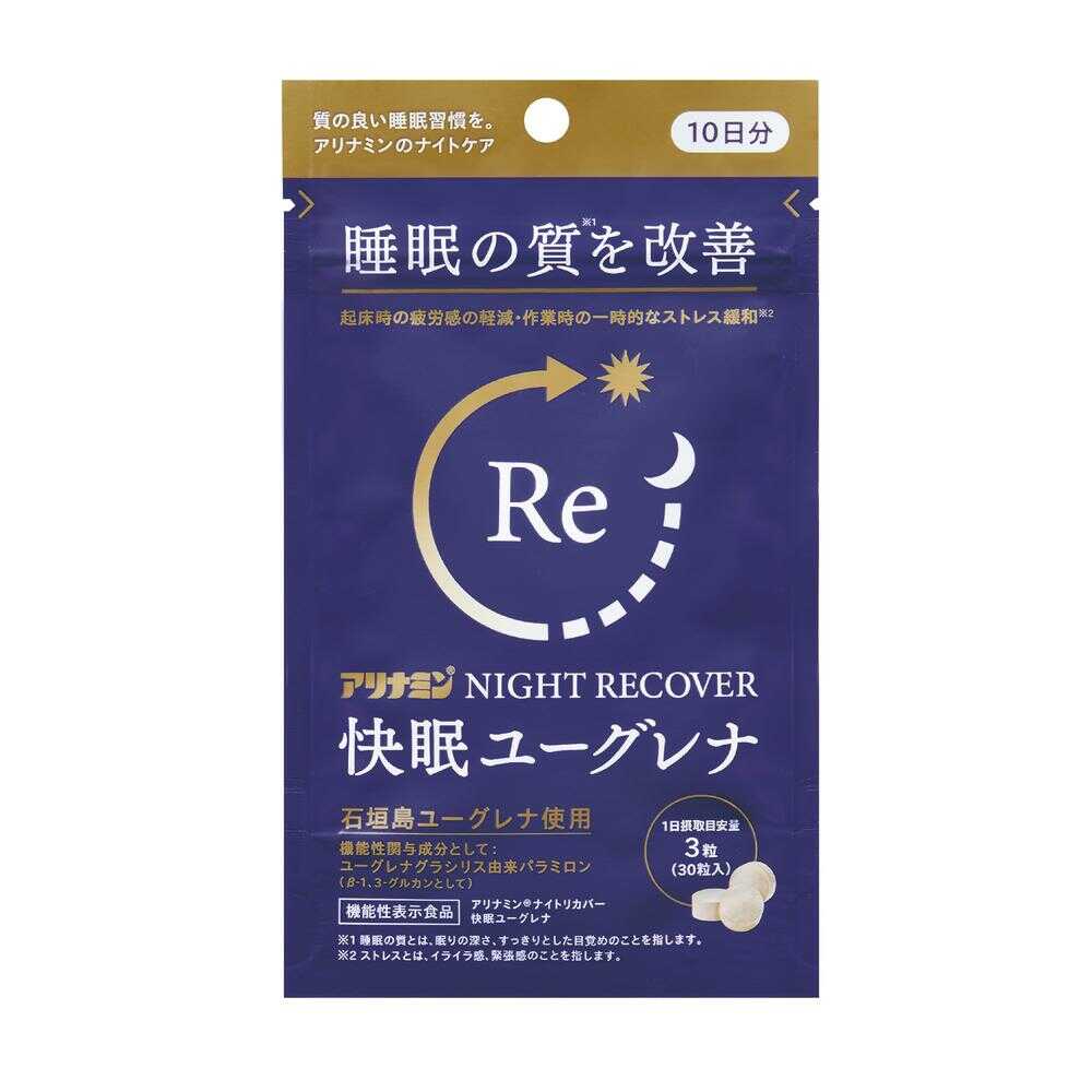 Functional Food Alinamin Night Recover Good Sleep Euglena 30 Capsules