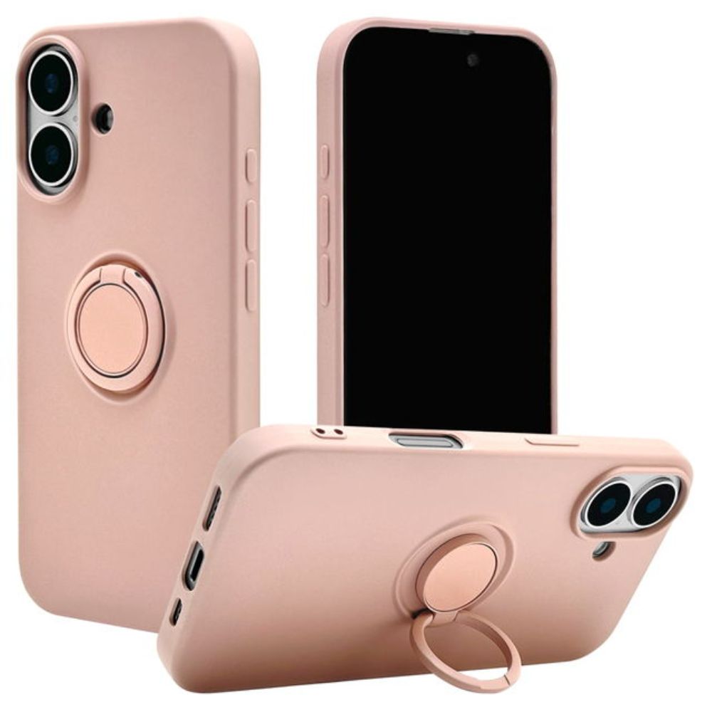 Telephone Lease iPhone 16 Case Cover Soft Case TPU Smartphone Ring Smoky Pink