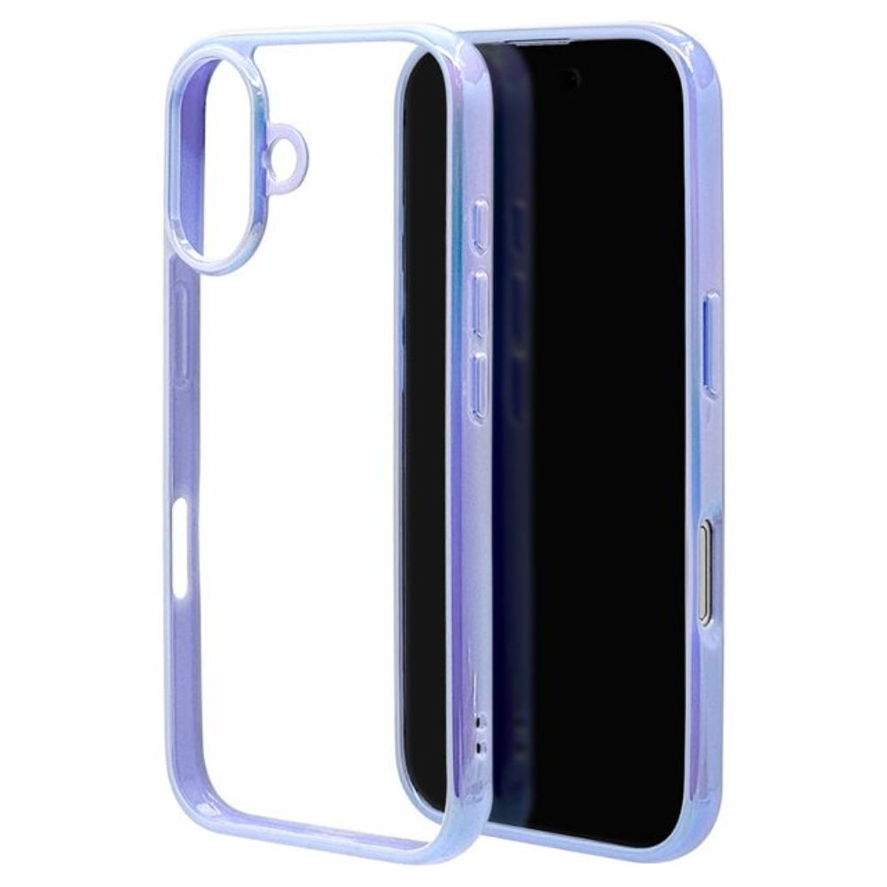 Telephone Lease iPhone 16 Case Cover Hybrid Aurora Purple x Clear