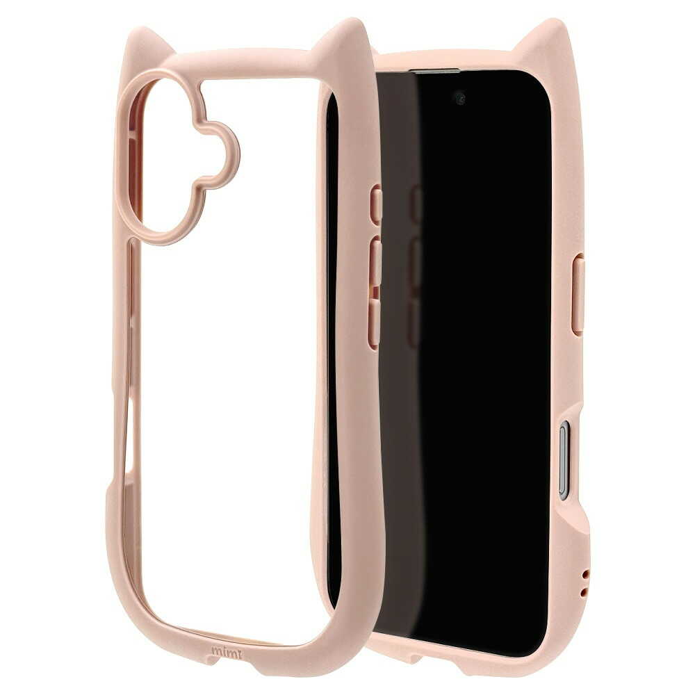 Telephone Lease iPhone 16 Mimi Cat Ear Hybrid TPU×PC Smoky Pink 8145IP461HPSPK