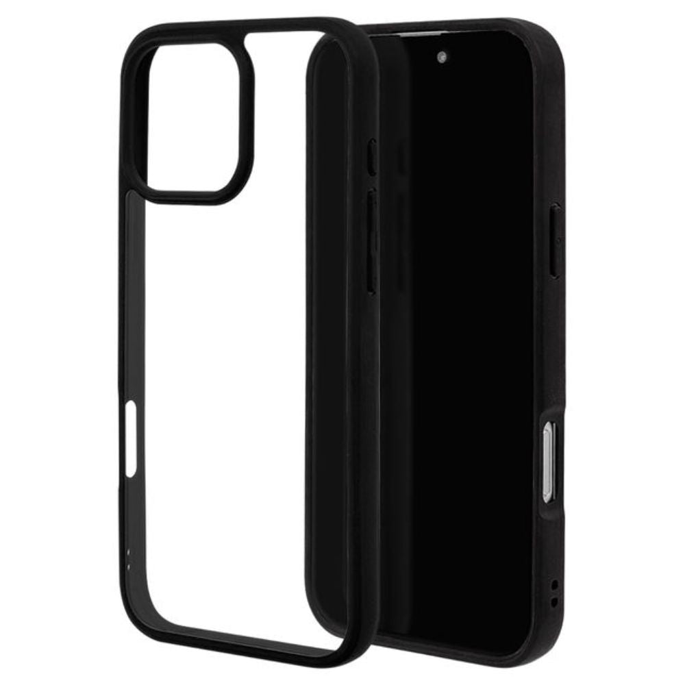 Telehone Lease iPhone 16 Pro Max Case Cover RHINOX Black x Clear