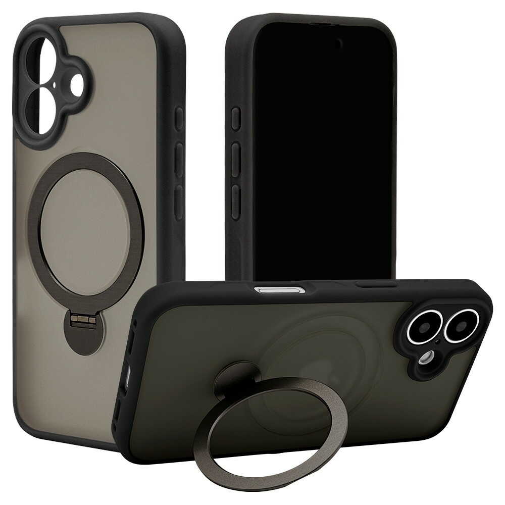 Telephone Lease iPhone 16 360° Rotating Stand Frost Black 8287IP461ZSFSLBK