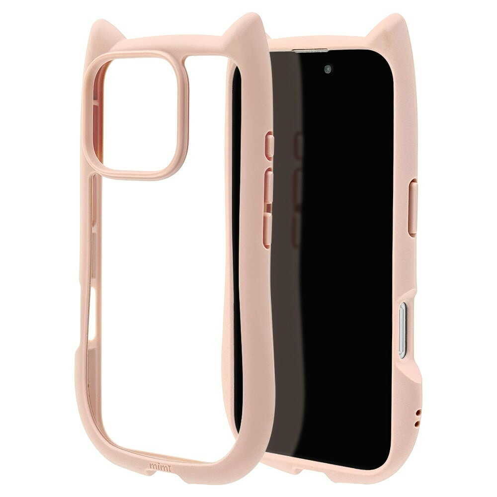 Telephone Lease iPhone 16 Pro mimi Cat Ear Hybrid TPU×PC Smoky Pink 8331IP461PHPSPK