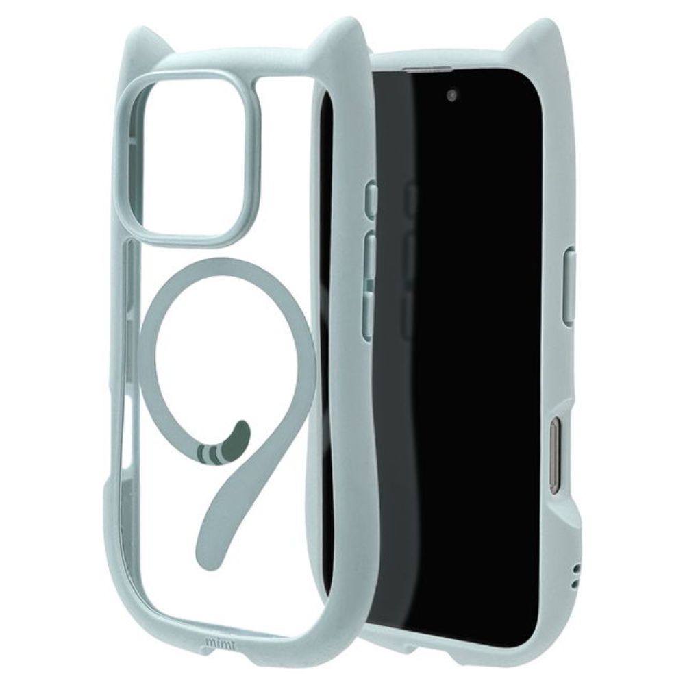 Telephone Lease iPhone 16 Pro Case Cover Cat Ears MagSafe Compatible Smoky Blue