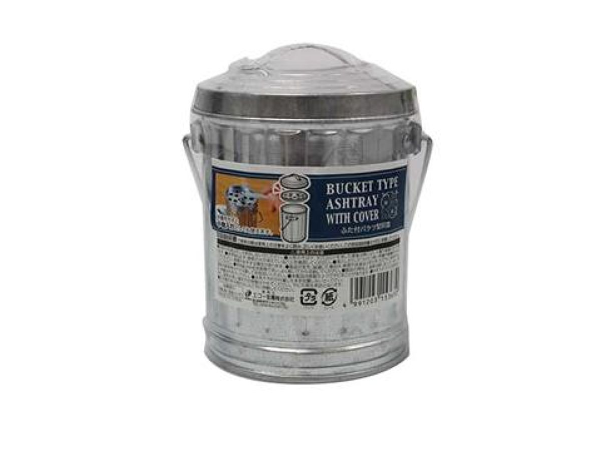 Lid-Equipped Bucket Ashtray