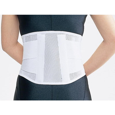 Assist Deluxe Lumbar Support Belt Wide Double Mesh Type White Size L