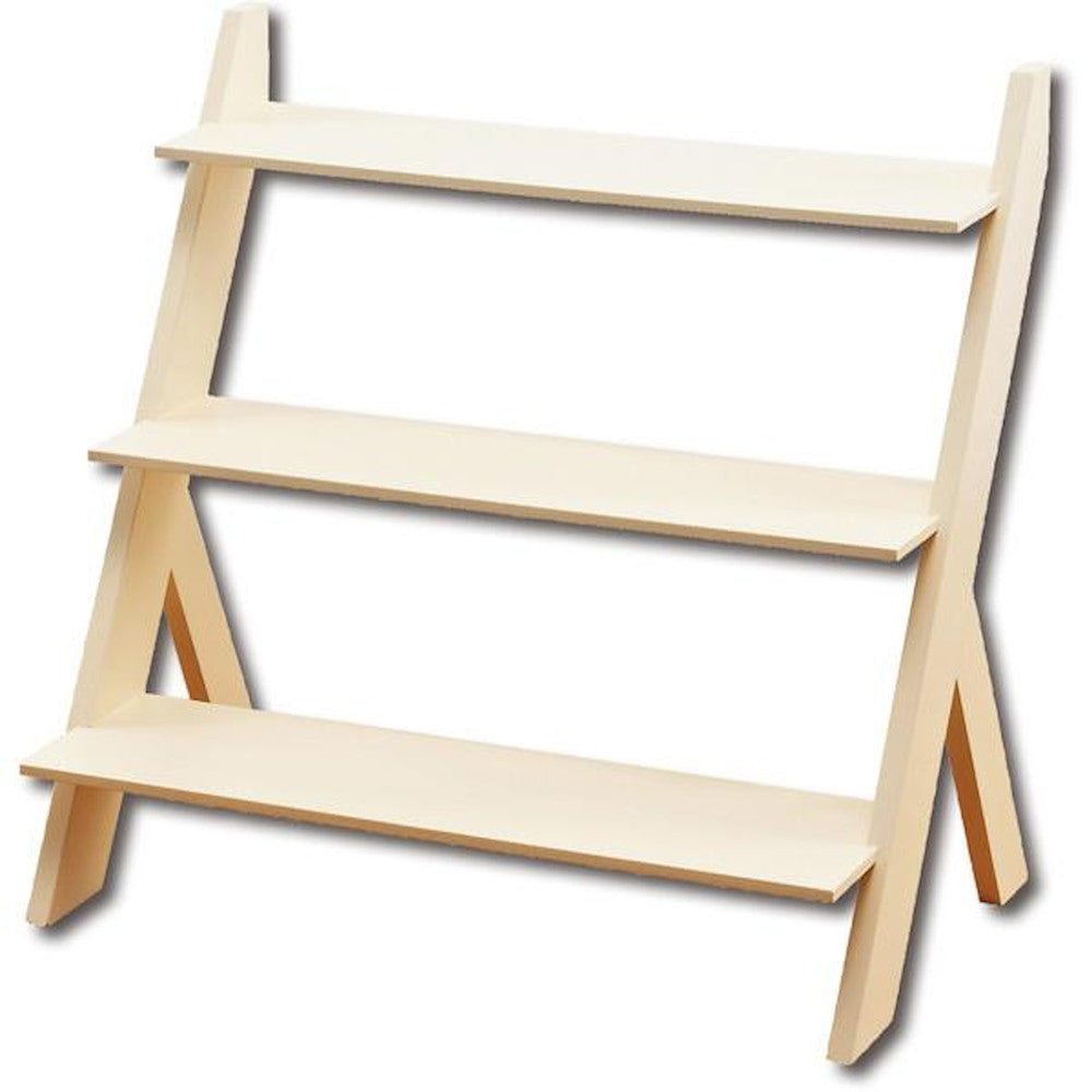 Yupower Wooden Triple Shelf Vanilla WE-05801
