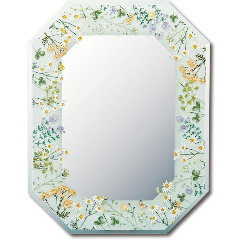 Octagonal Mirror 'Field Flower Yellow'
