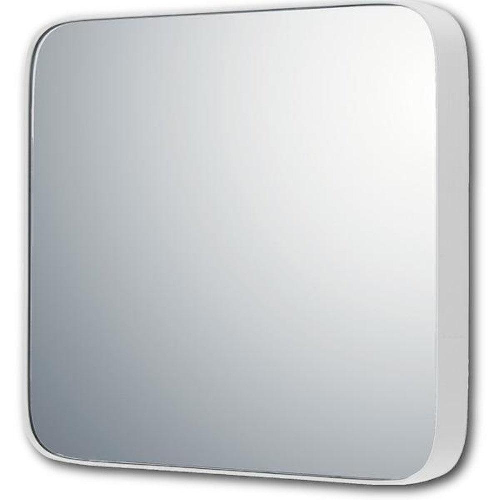 Slim Line Mirror Round Corner M WH
