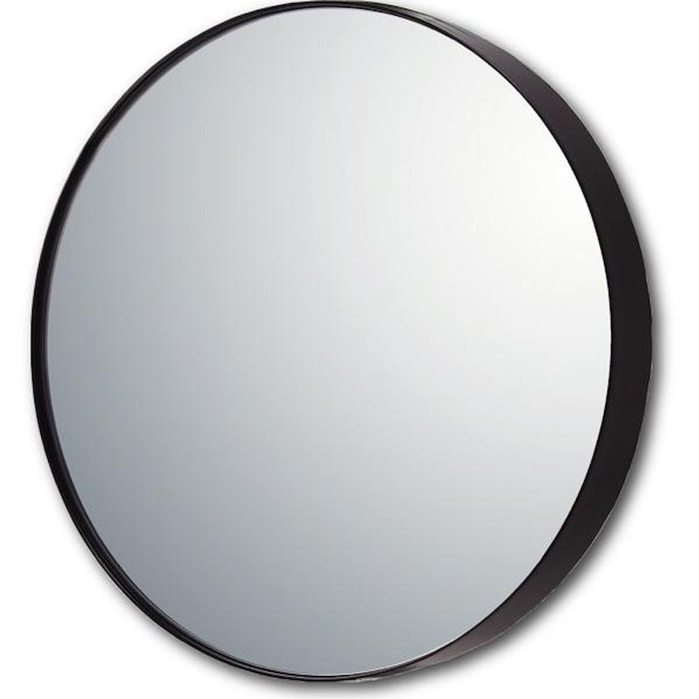 Slim Line Mirror Round L BK