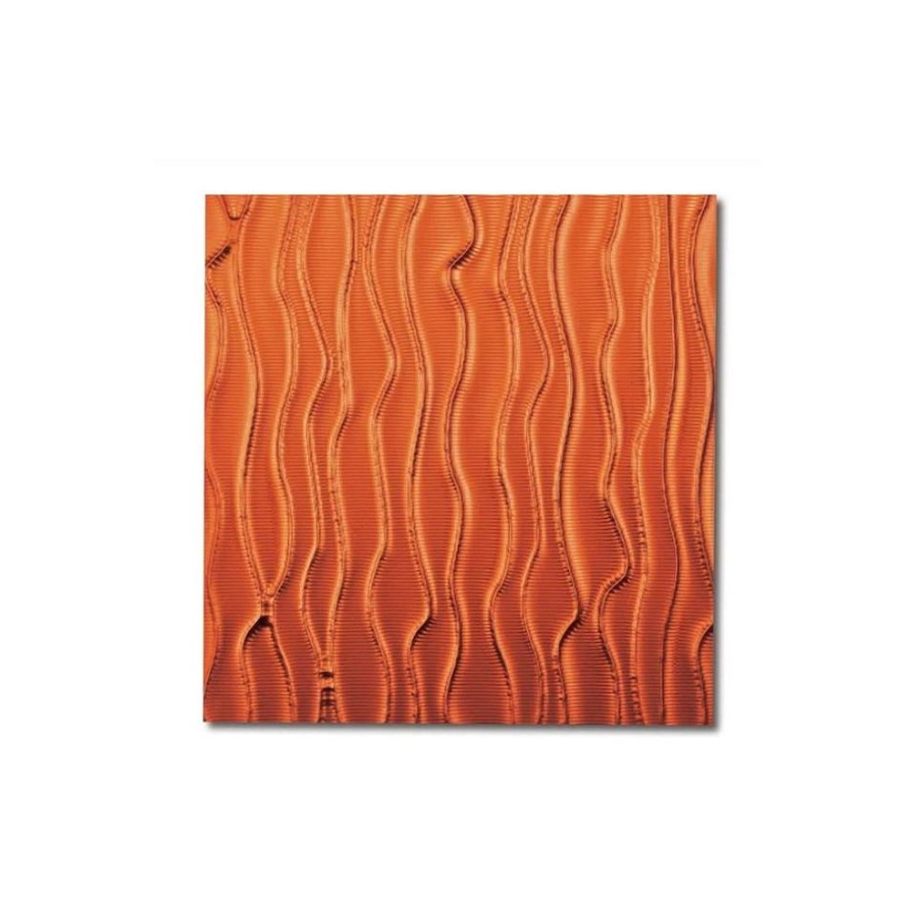 Pladek Wall Art 'Wave' Metal Orange