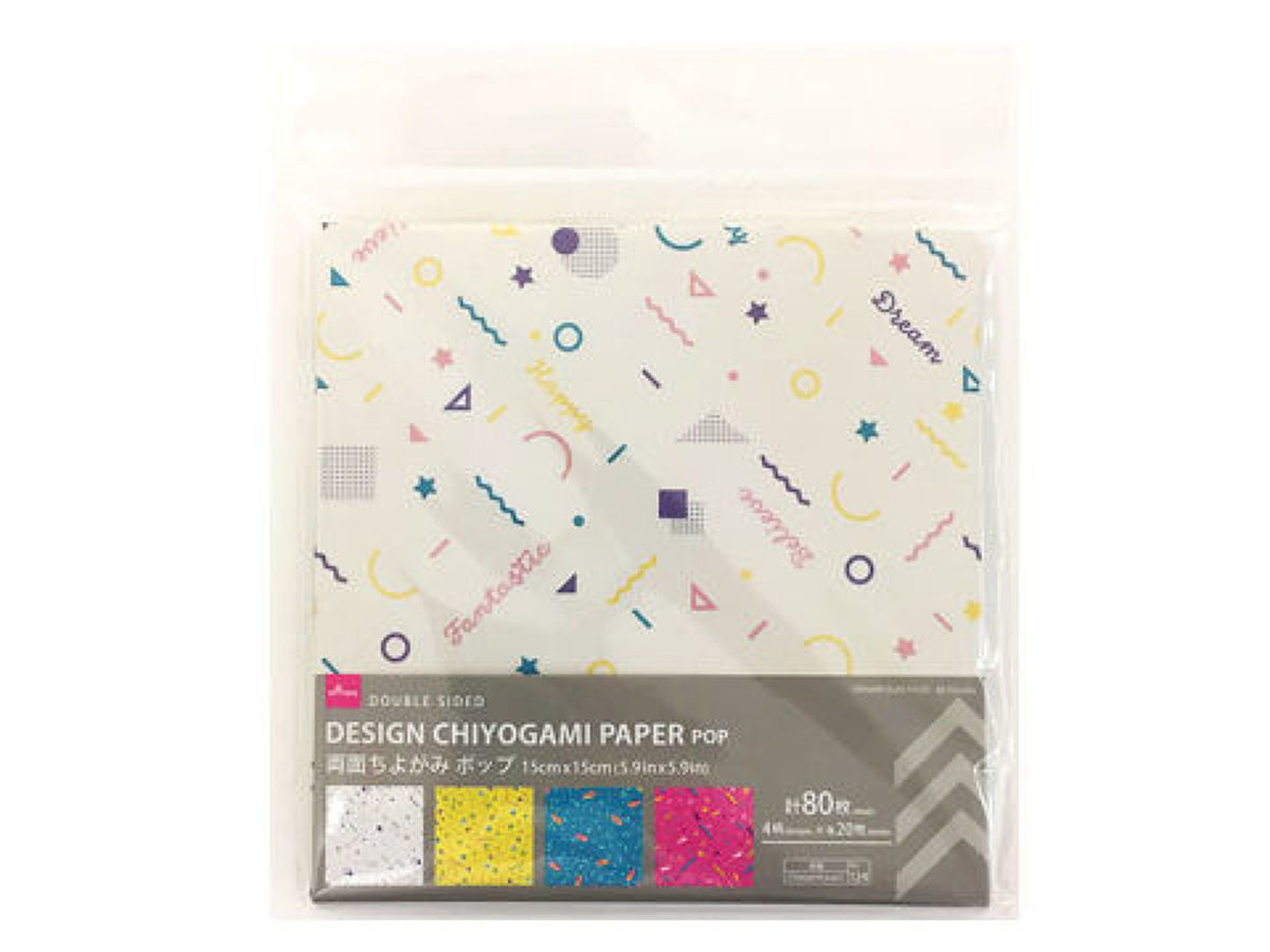 Double-Sided Chiyogami (Pop, 80 Sheets)
