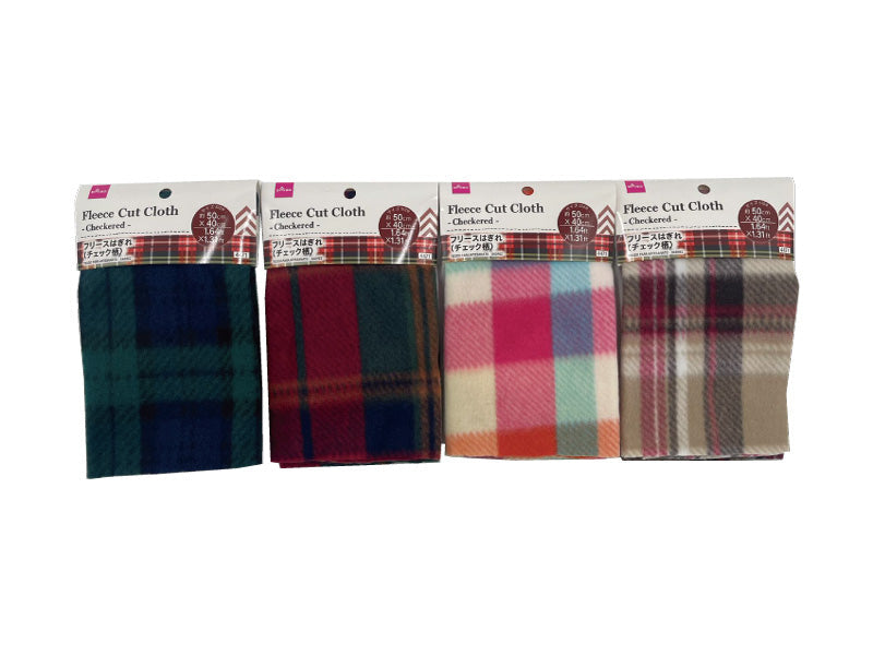 Fleece Fabric Remnant (Check Pattern)