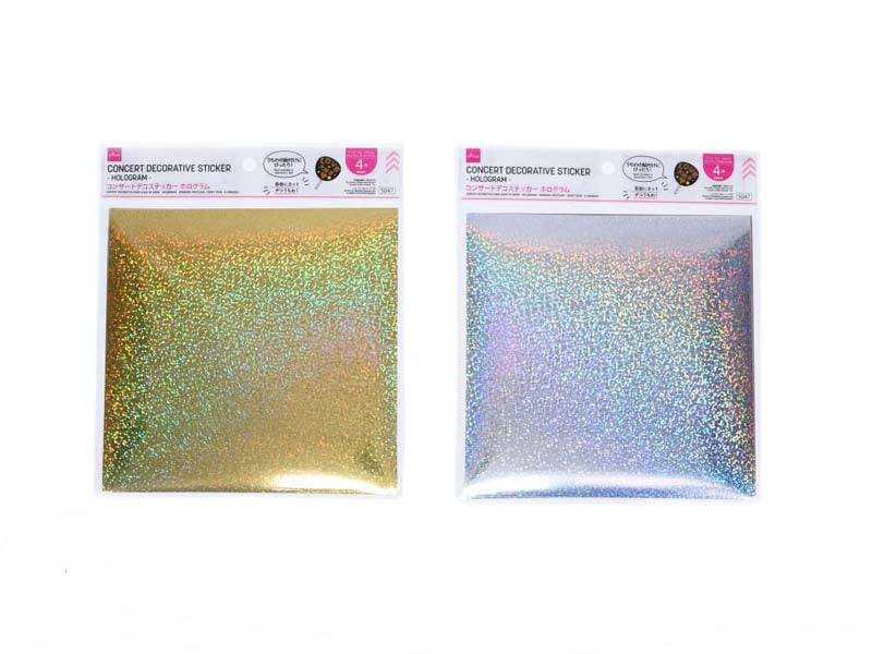 Concert Deco Stickers (Hologram, Gold & Silver, 4 Pieces)