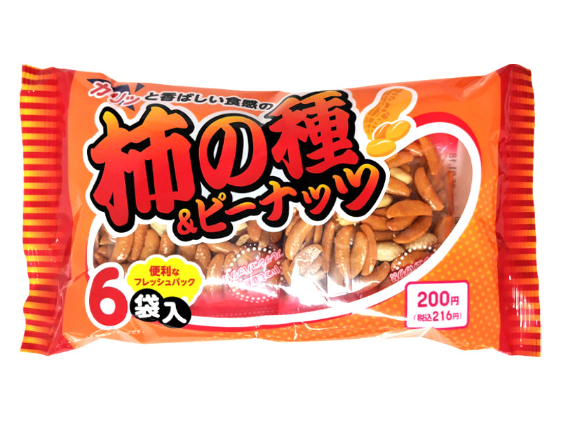 200 Yen Ikoi Kaki no Tane & Peanuts 6 Bags