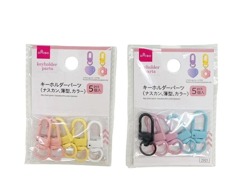 Keychain Parts (Nascam, Thin Type, Color, 5 Pieces)