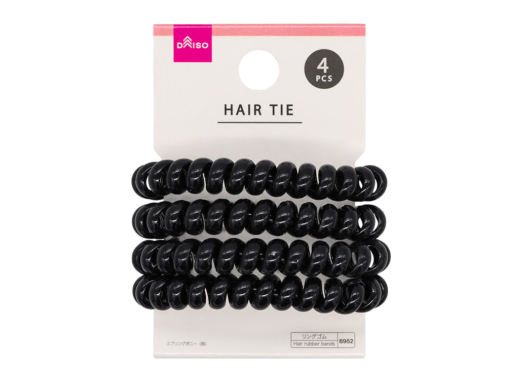 Spring Ponytail Holder (Black)