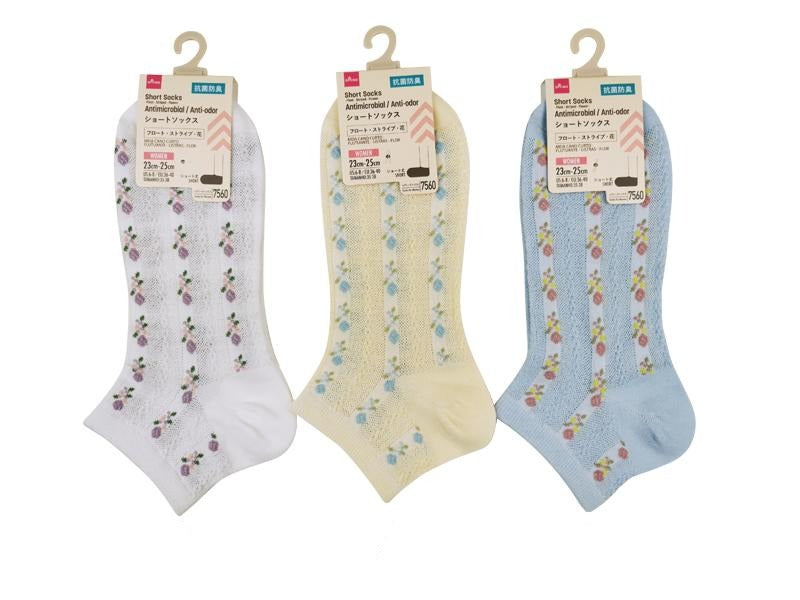 Short Socks (Antibacterial, Float, Stripe, Flower)