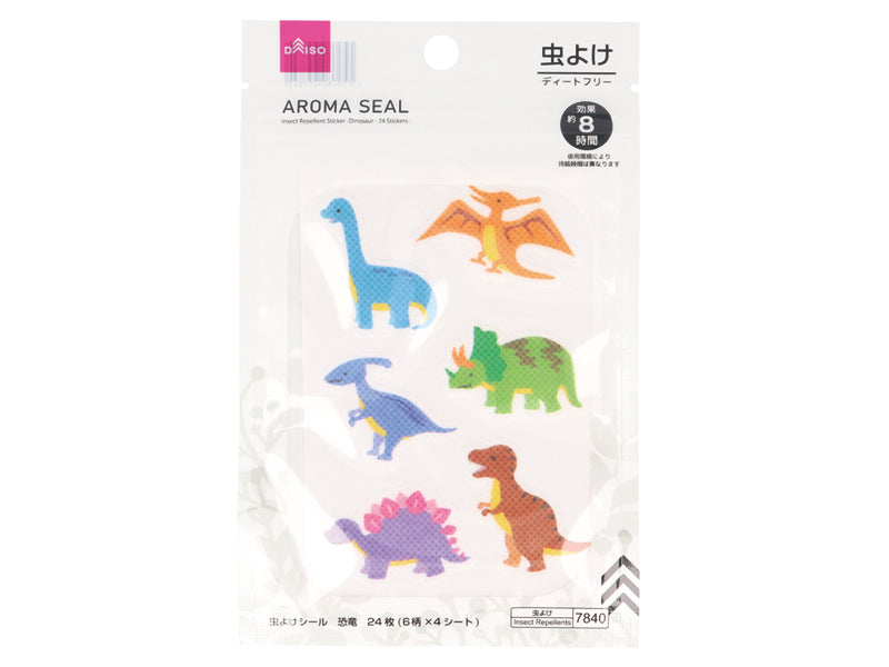 Insect Repellent Stickers (Dinosaurs, 24 pieces)