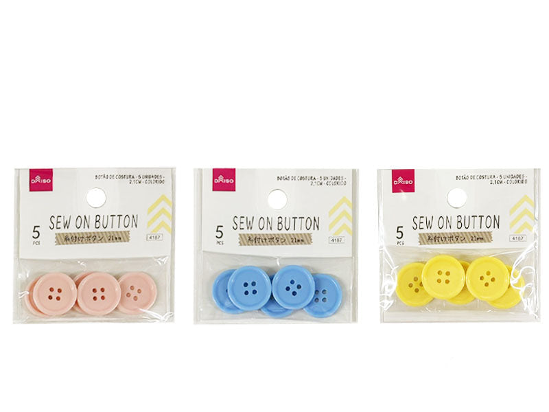 Sew-On Buttons (5 Pieces, Color)