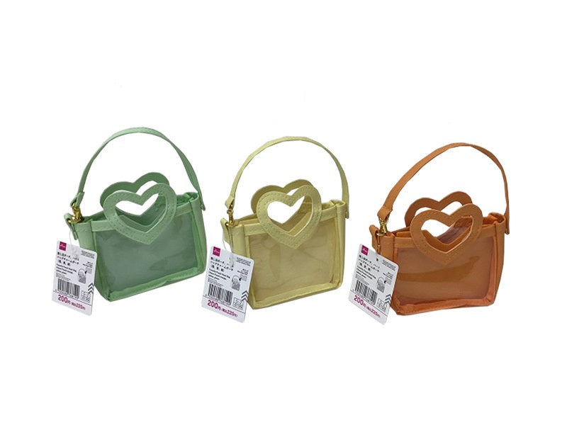Oshi-Katsu Pouch, Heart Bag Charm Pouch (Orange, Yellow, Green)