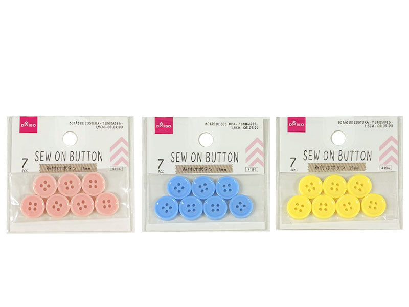 Sew-On Buttons (7 Pieces, Color)