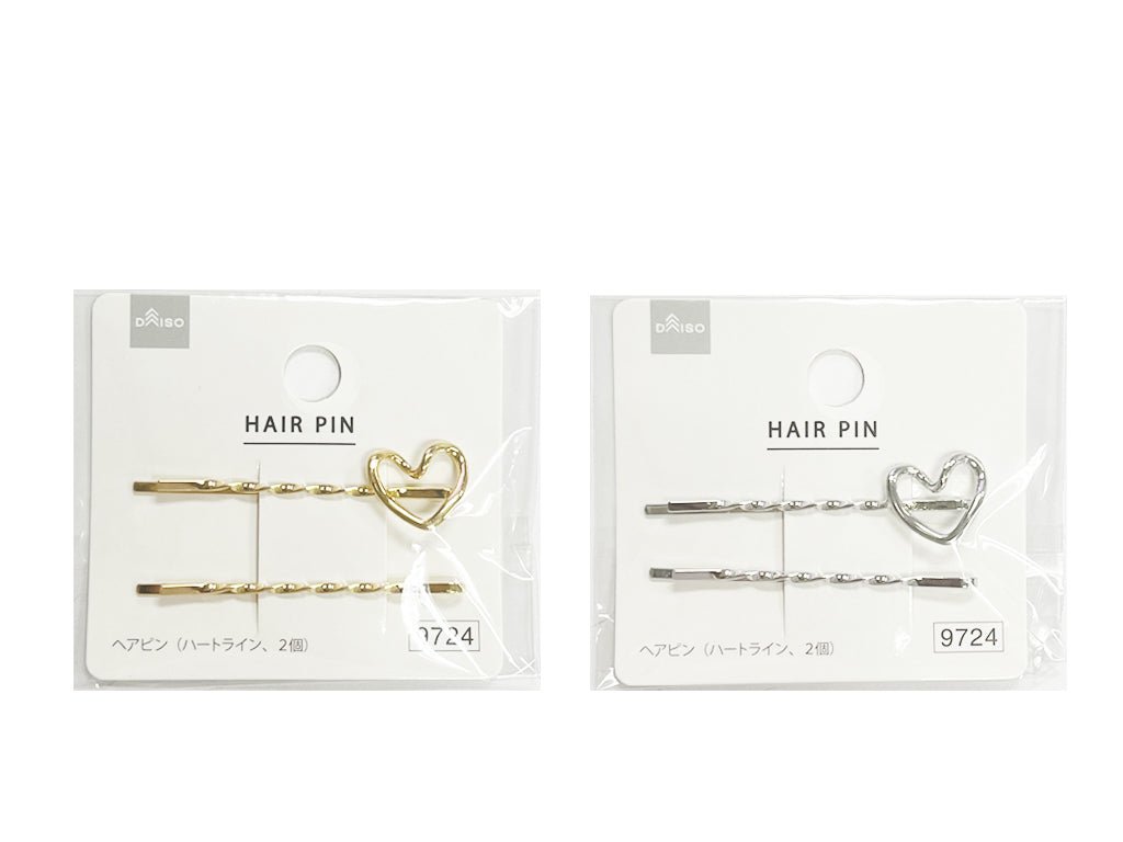 Hair Pin (Heart Line, 2 Pieces)