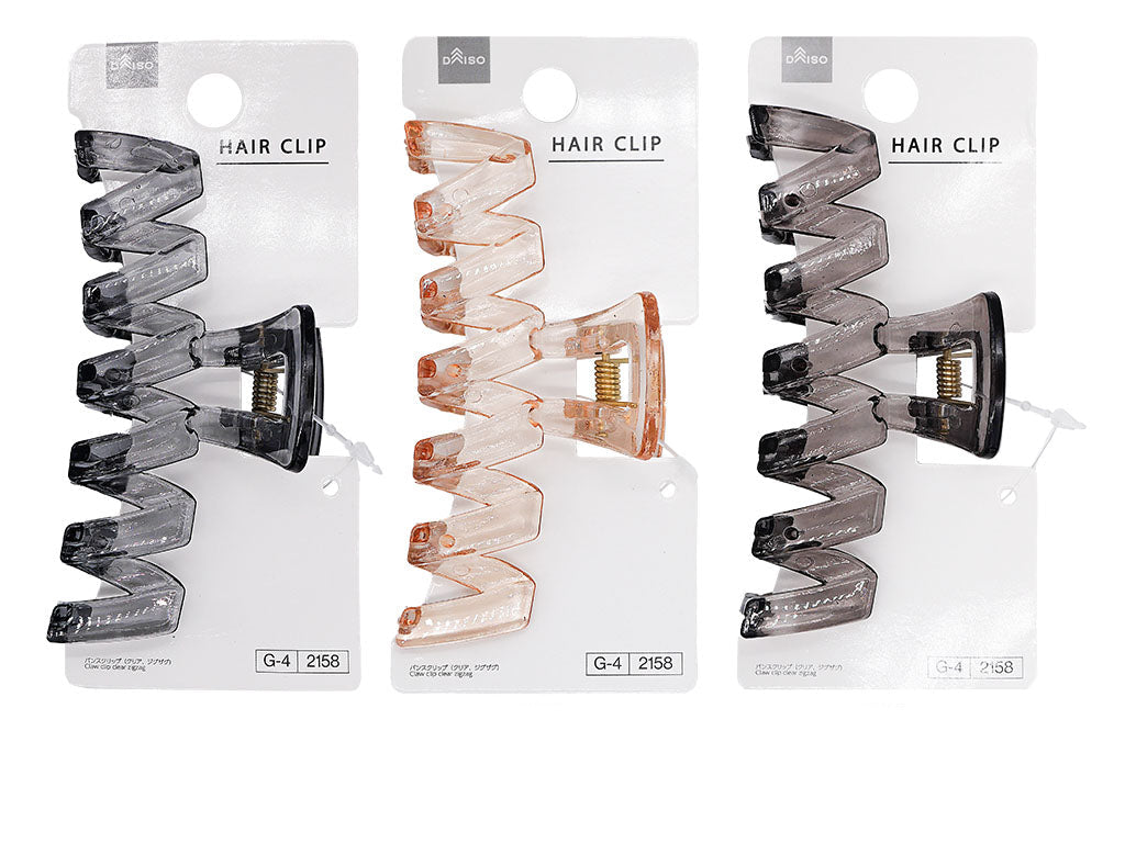 Bun Clip (Clear, Zigzag)