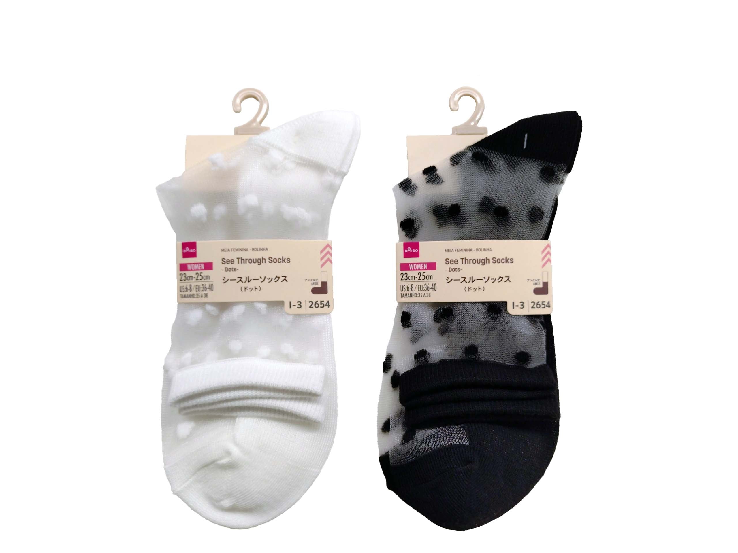 Sheer Socks (Women's, Dots)