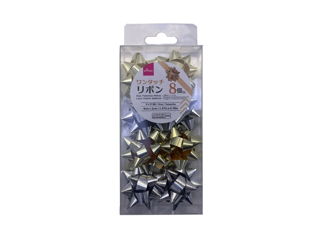 One-Touch Ribbon (M, 8 Pieces, Gold)
