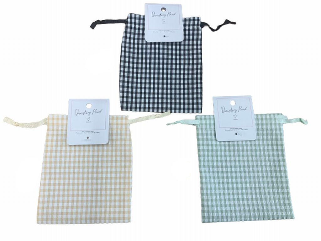 Drawstring Bag - Gingham Check