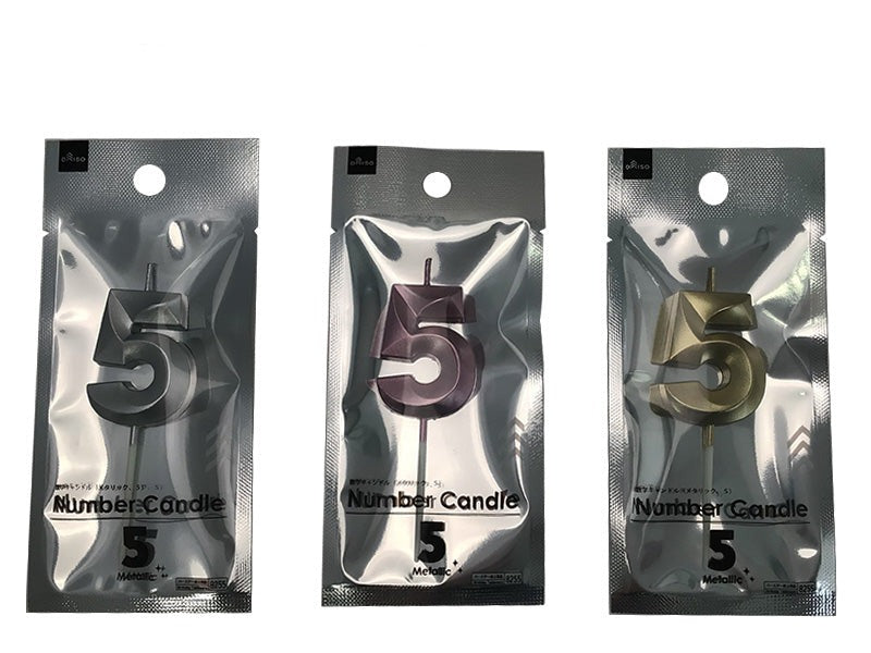 Number Candle (Metallic, 5)