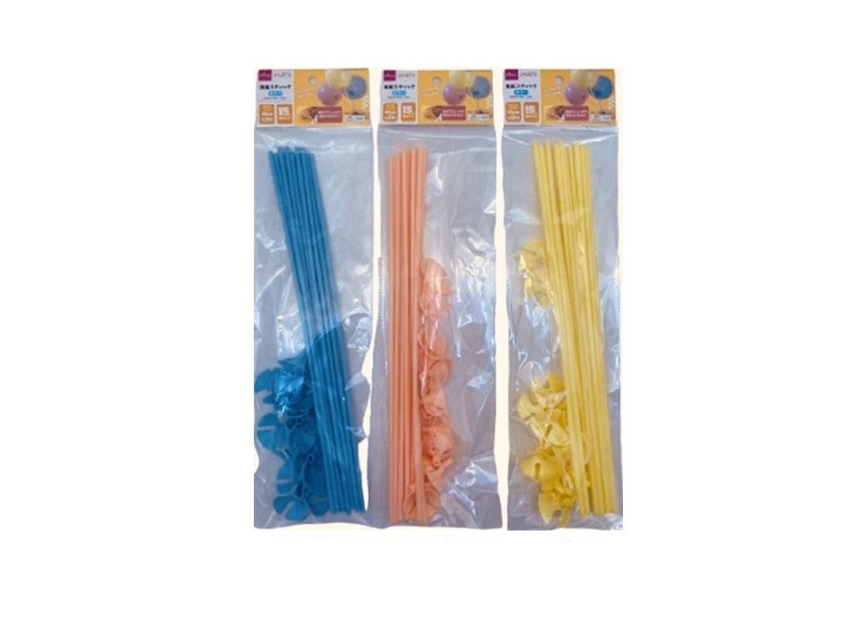 Balloon Stick (15 Pieces, Color)