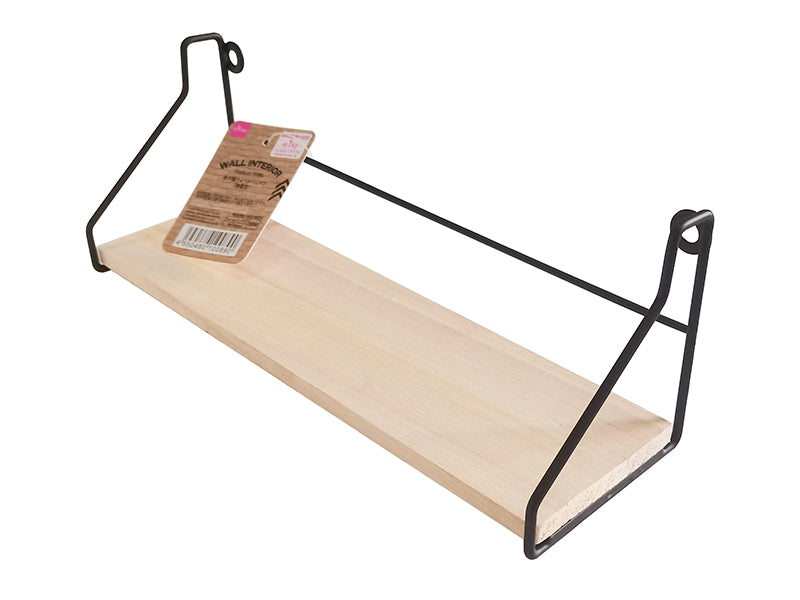 Iron Wood Wall Shelf (Storage Type)