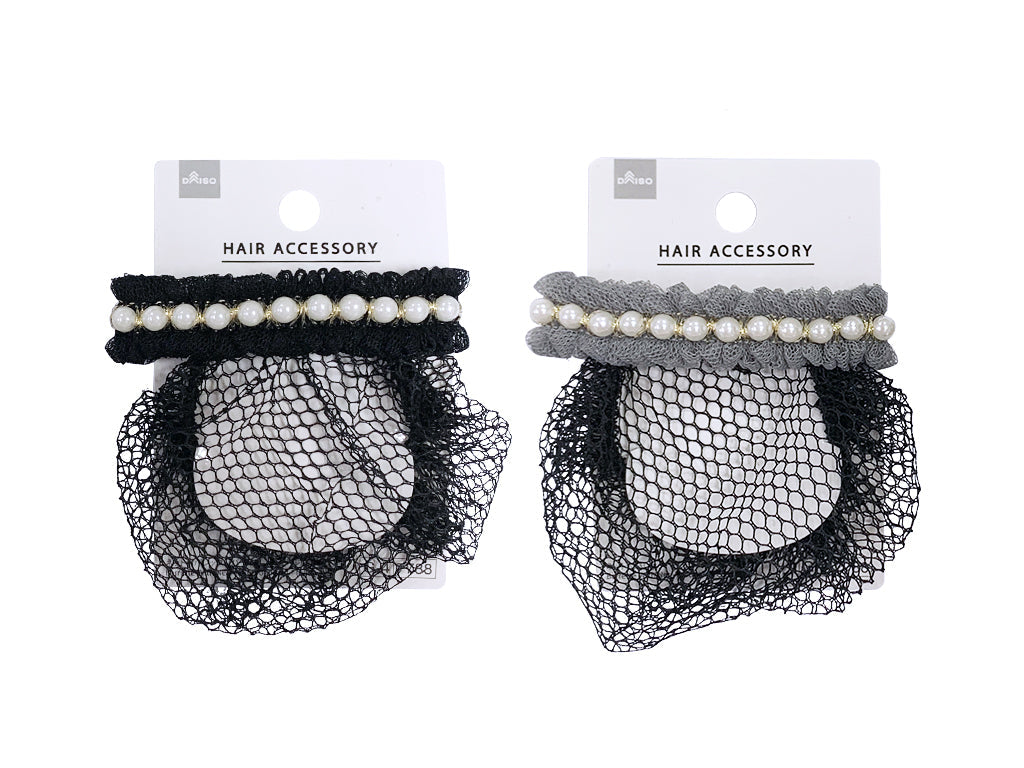 Net Barrette (Pearl Style, Tulle)