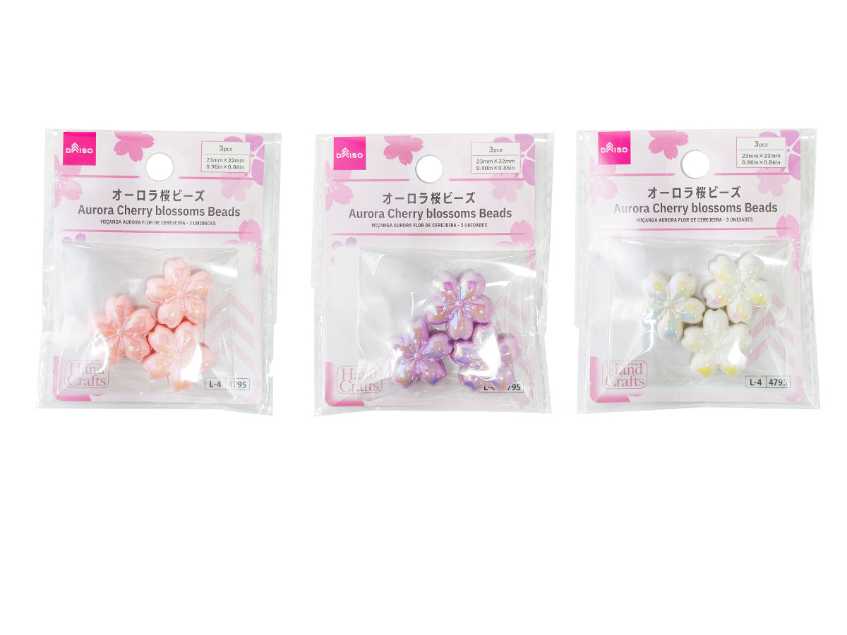 Aurora Cherry Blossom Beads (3 Pieces)