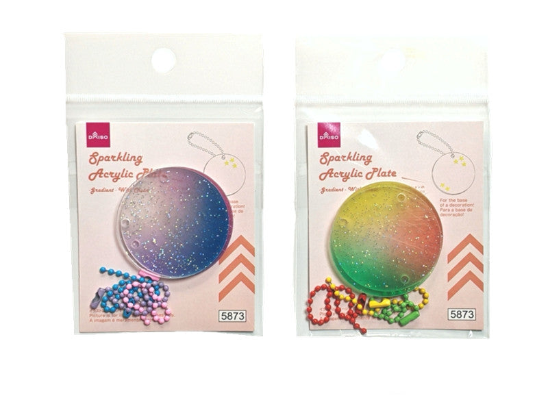 Sparkling Acrylic Plate (Gradient, with Chain)